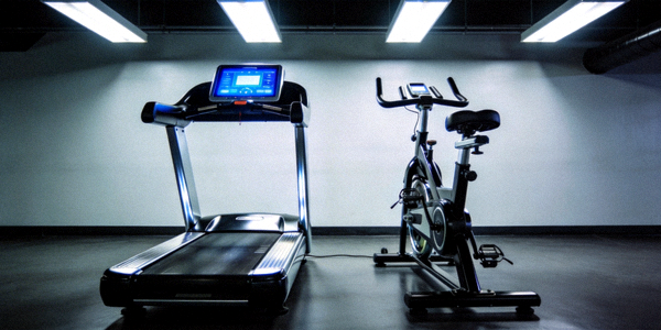 跑步机与动感单车，常见的有氧耐力训练器械