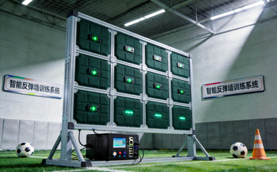 用于射门和传球训练的智能反弹墙系统